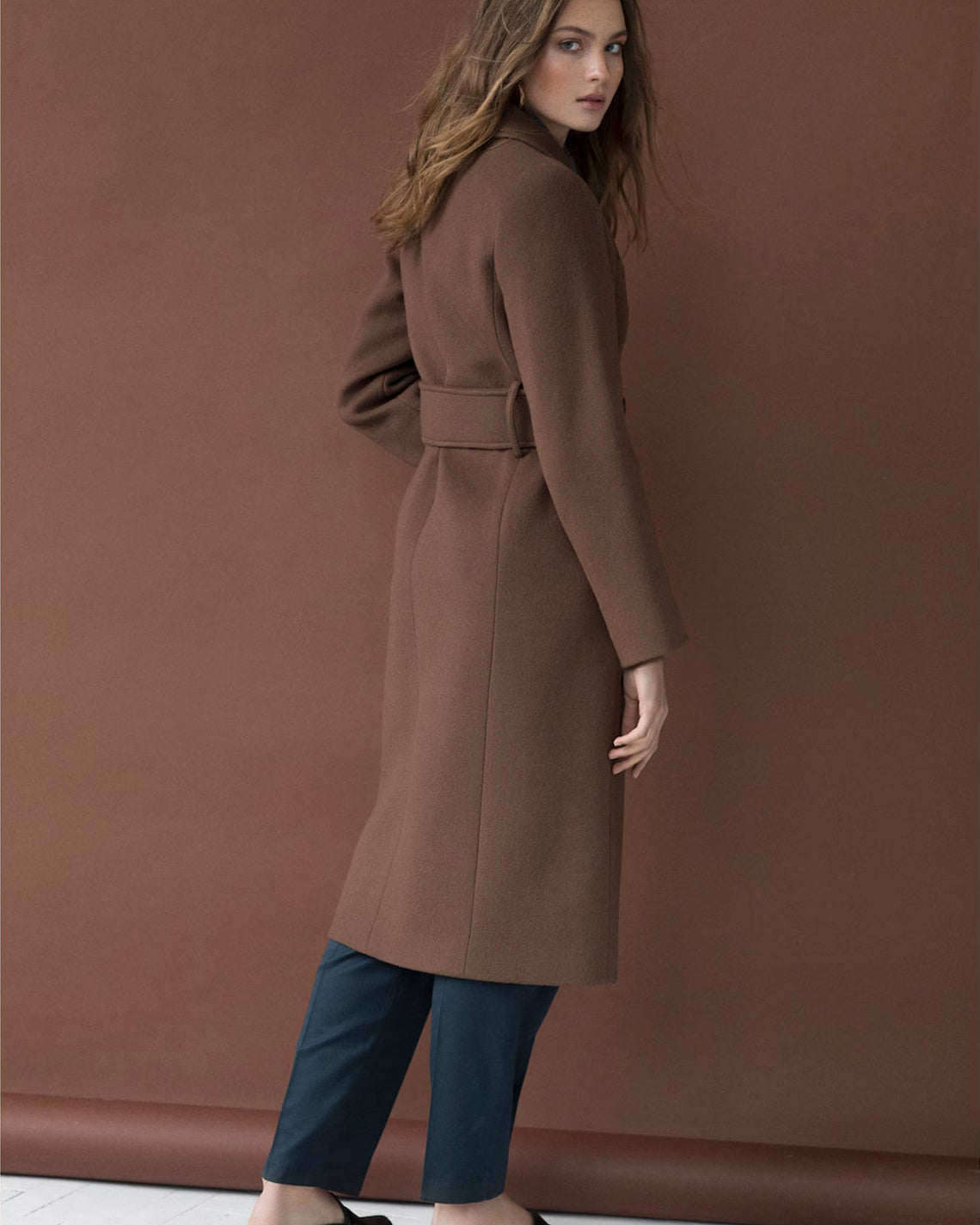 Women Warm Wool Trench Coat