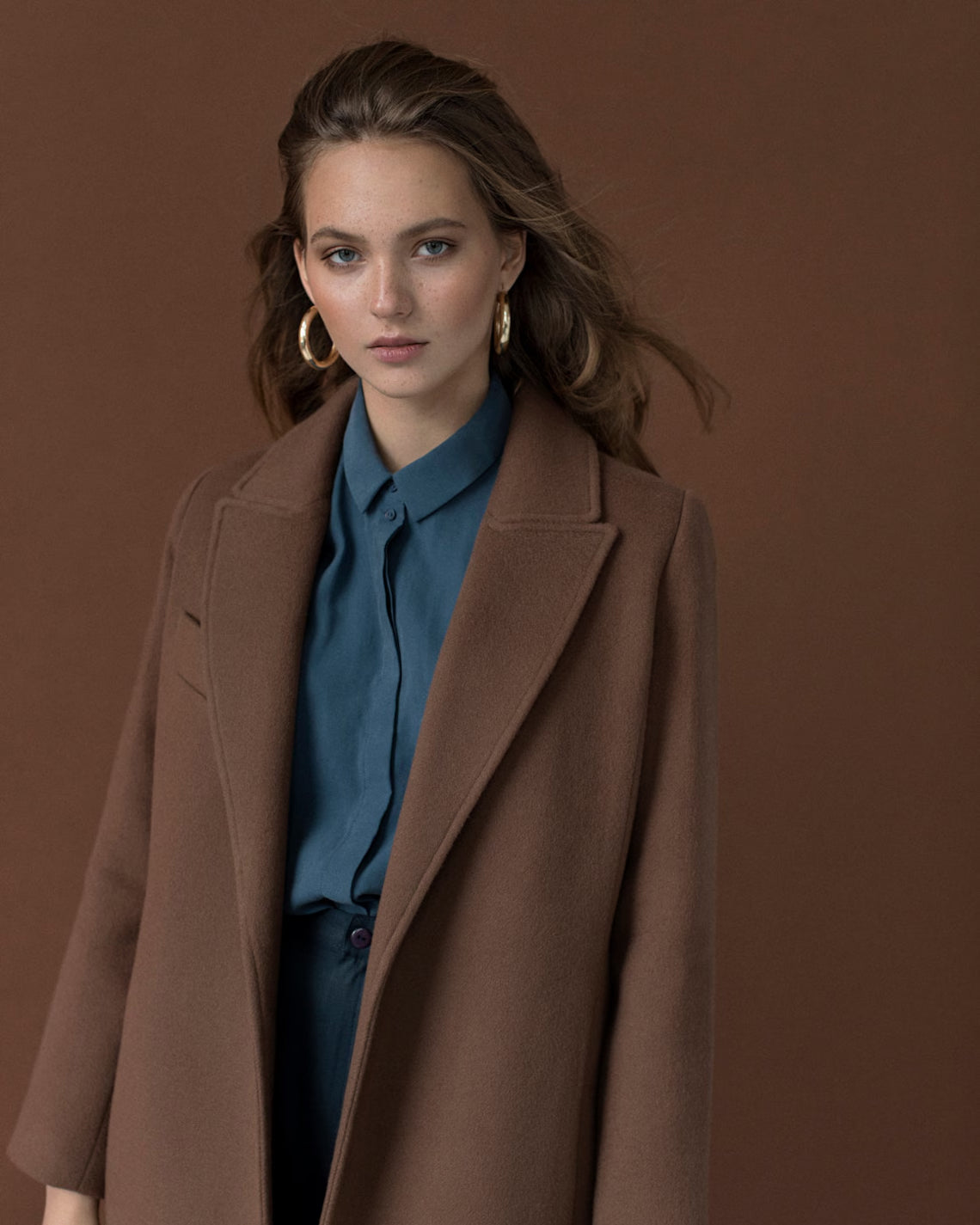 Women Warm Wool Trench Coat