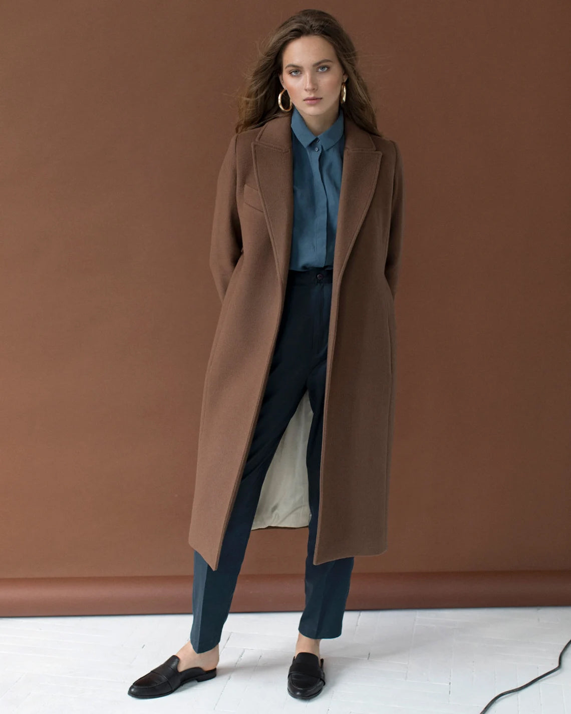 Women Warm Wool Trench Coat