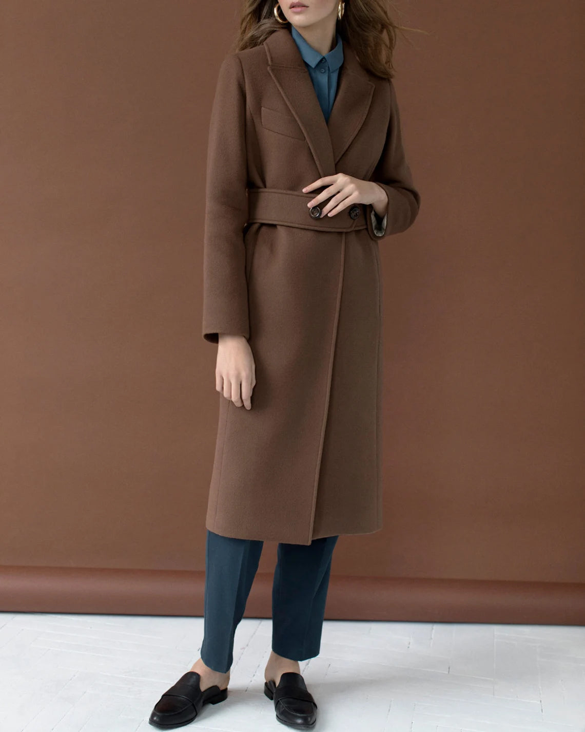 Women Warm Wool Trench Coat